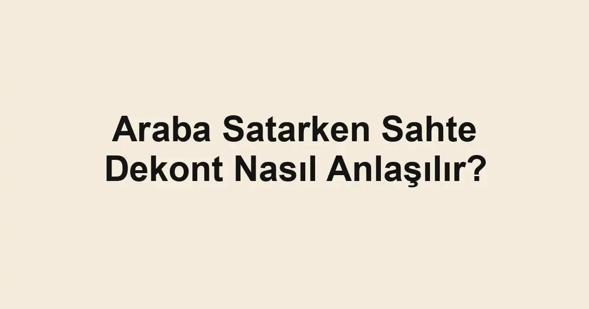 Satılık araba