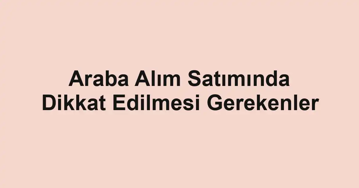 Satılık araba