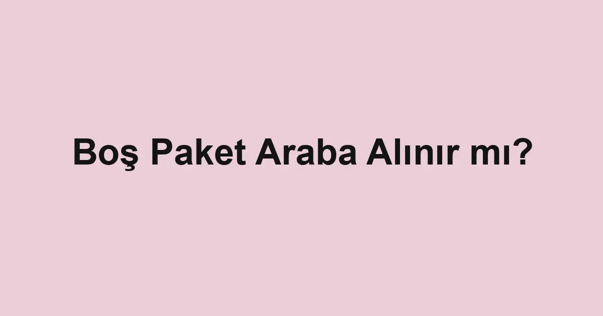 Satılık araba