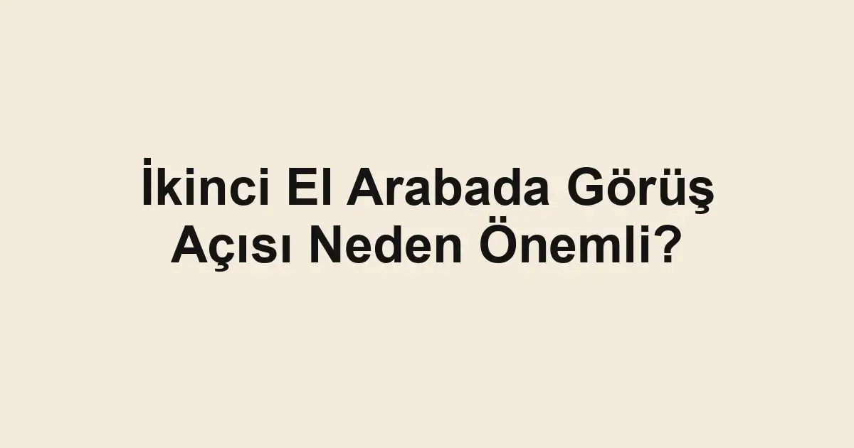 Satılık araba