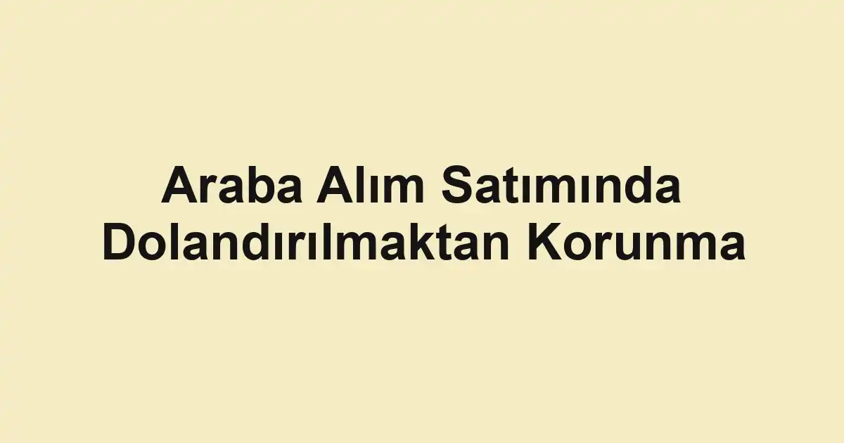 Satılık araba