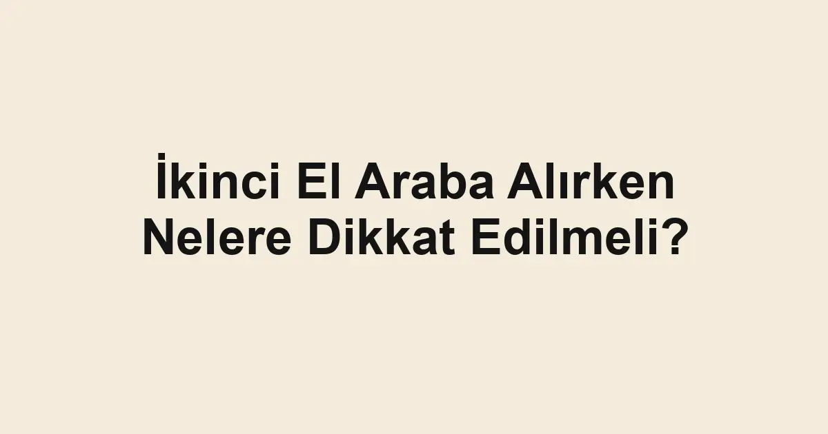 Satılık araba