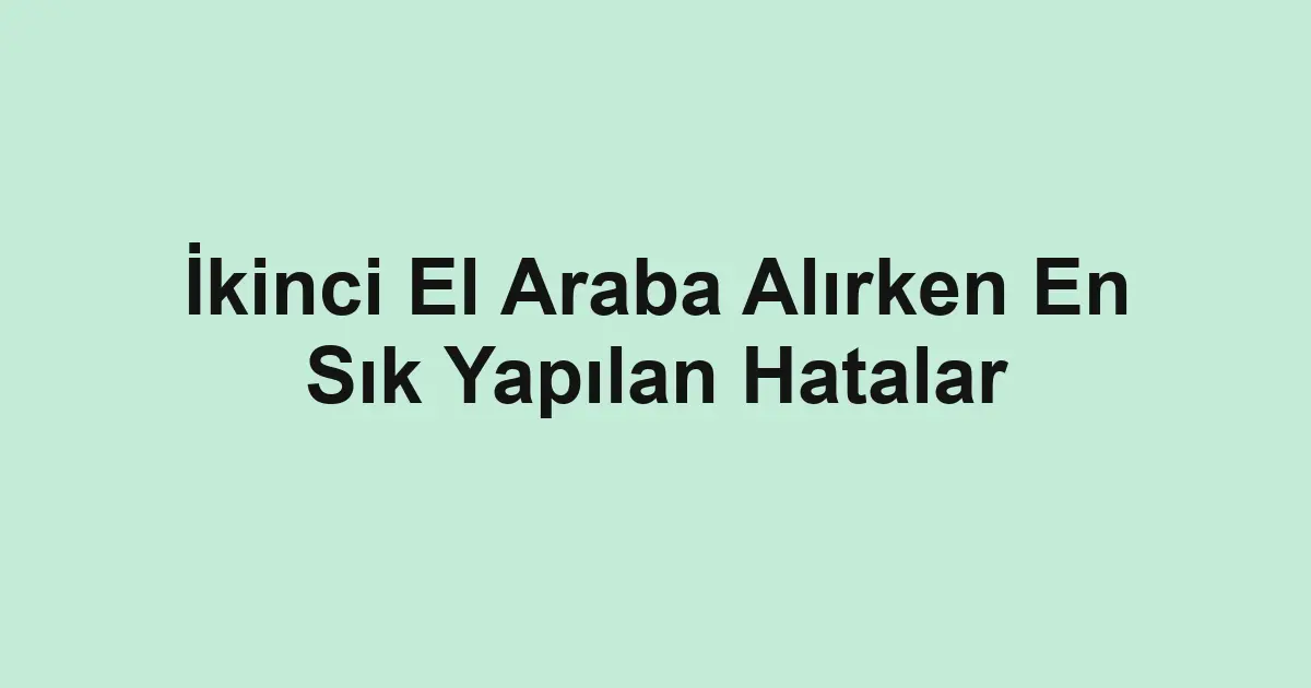 Satılık araba
