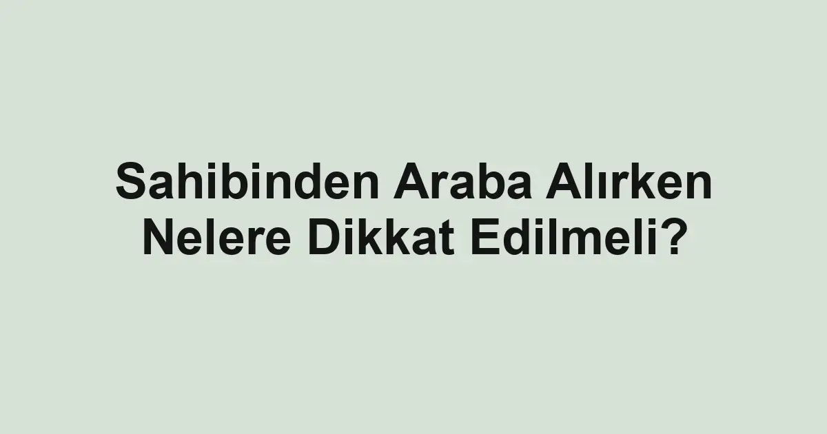 Satılık araba