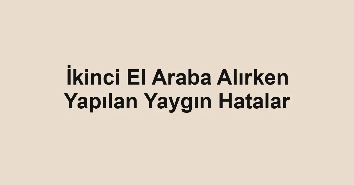 Satılık araba
