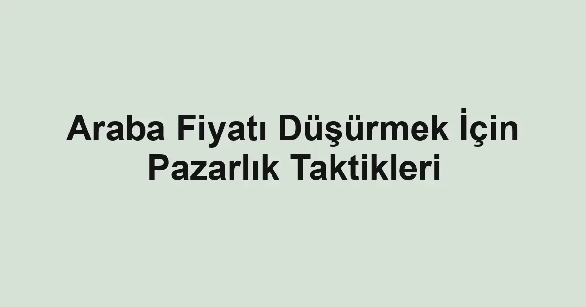 Satılık araba
