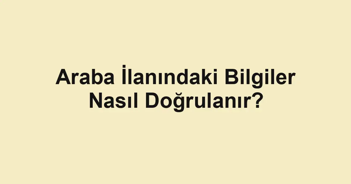 Satılık araba