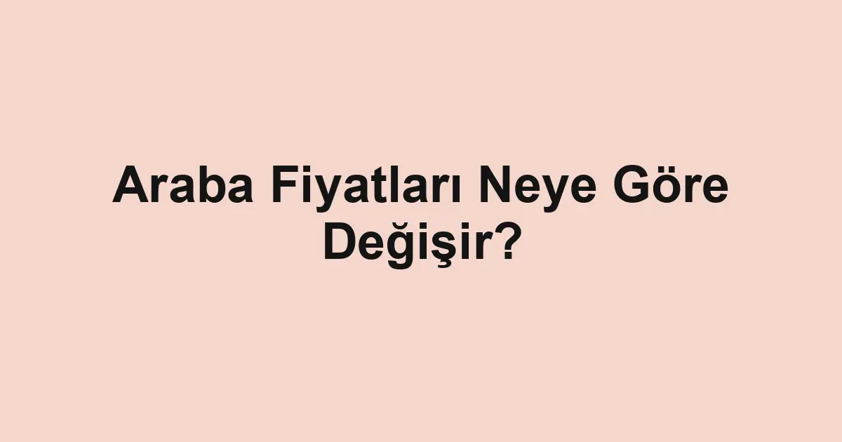 Satılık araba